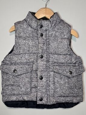 GAP Gray Quilted Puffer Vest